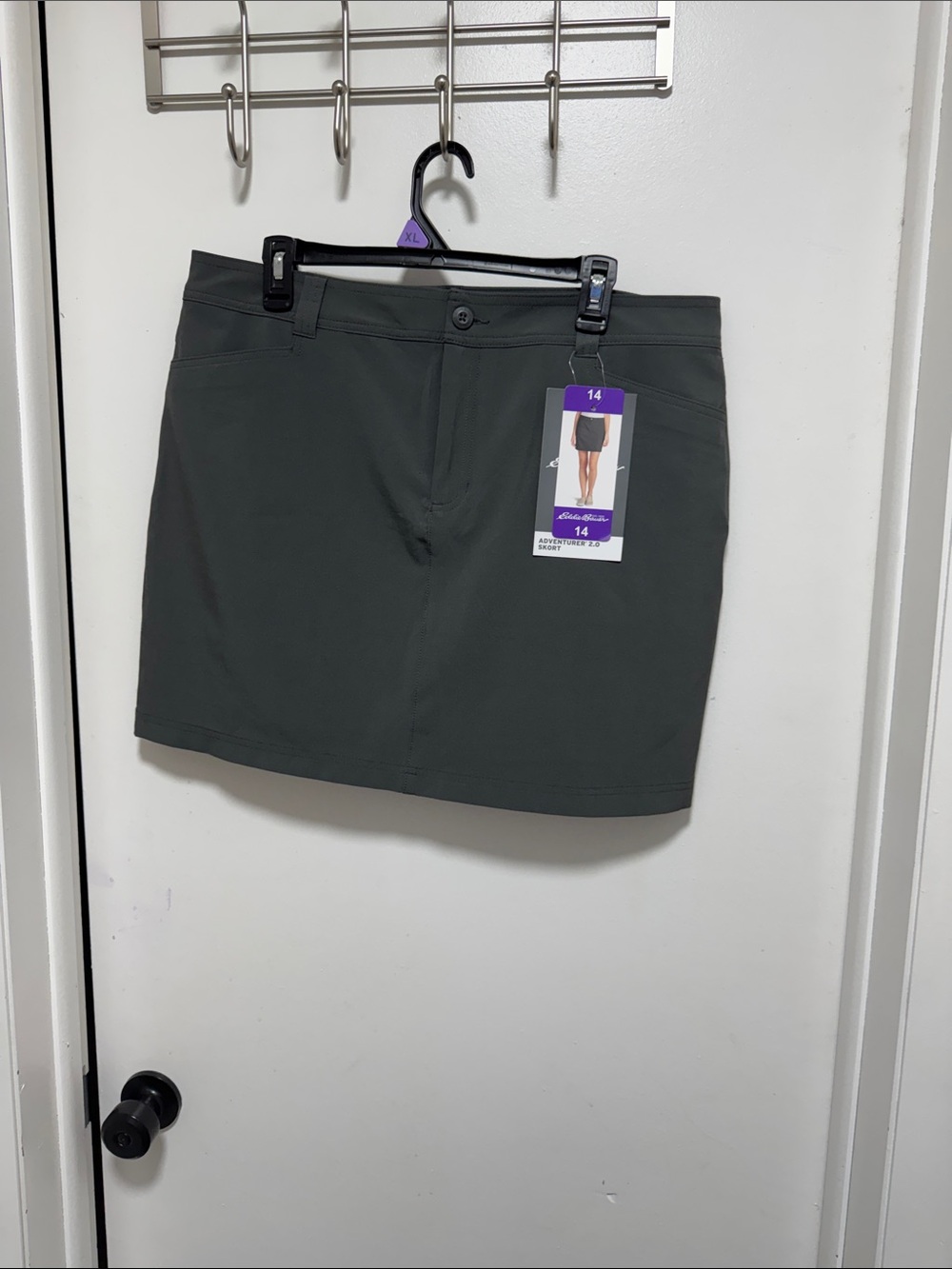 Eddie Bauer Dark Gray Stretch Mini Skirt